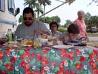 An outdoor feast