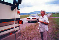 July 1998 - Montana - Blew tire - waiting for service